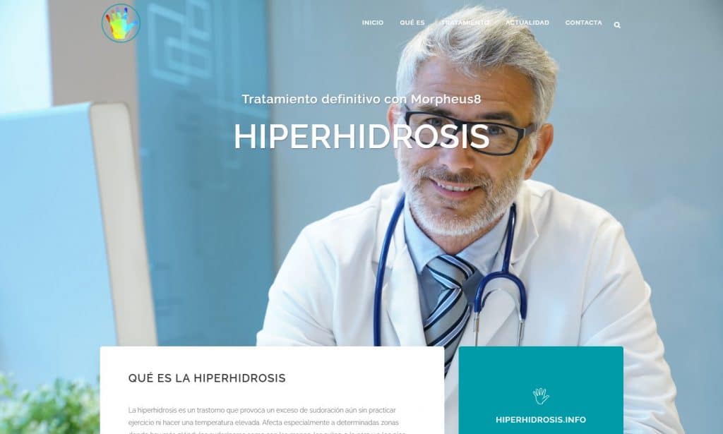 hiperhidrosis.info. Tratamiento de la enfermedad. Página web