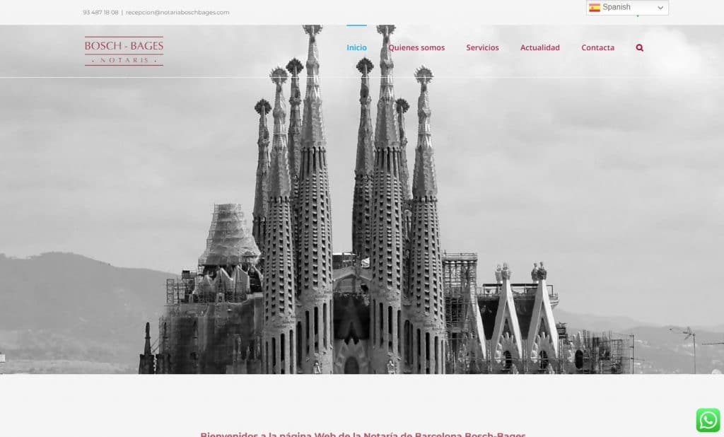 notariaboschbages.com. Notario de Barcelona. Página web