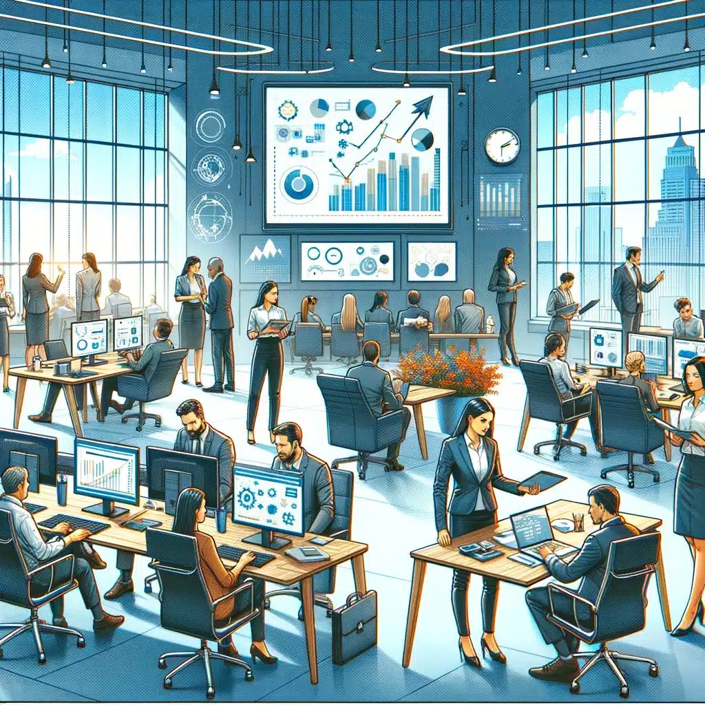 Gestión de empresa. Imagen representativa de una empresa de servicios.