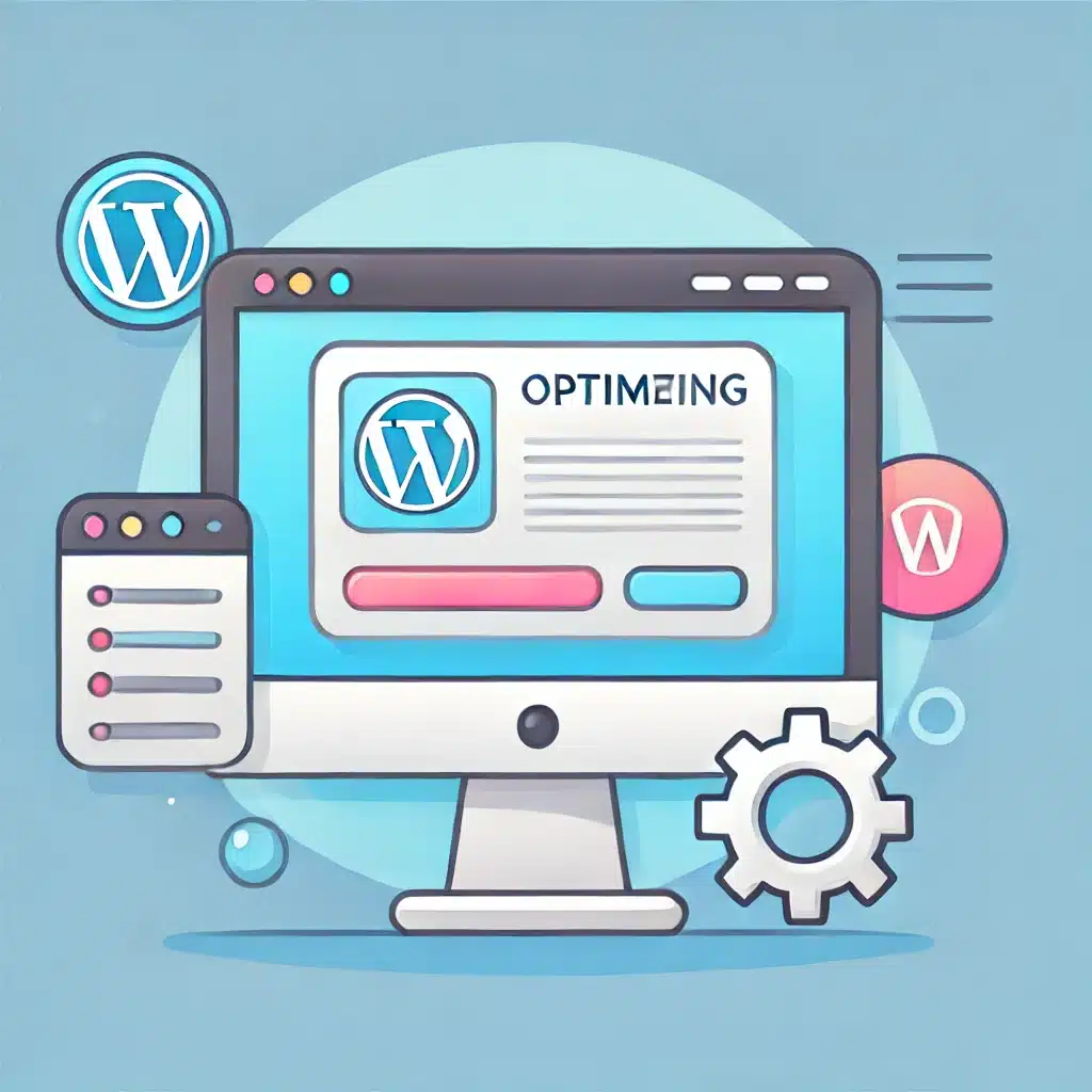 Guía para optimizar WordPress. Imagen de monitor con herramientas de actualización.