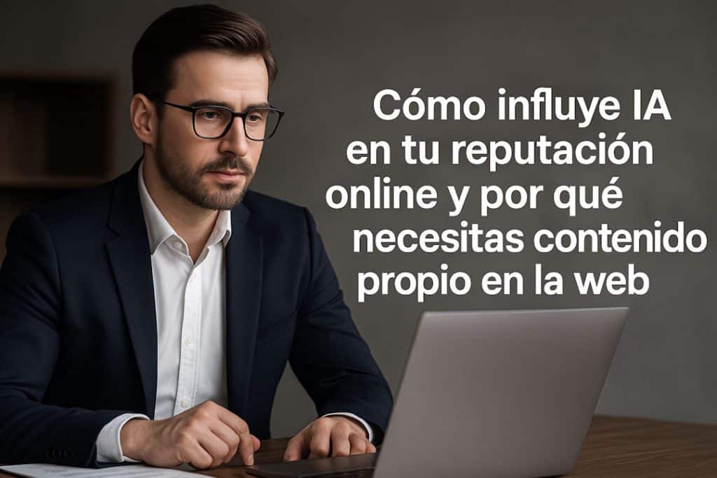 Cómo influye la IA en tu reputación online y por qué necesitas contenido propio en la web. PRofesional revisando su ID.