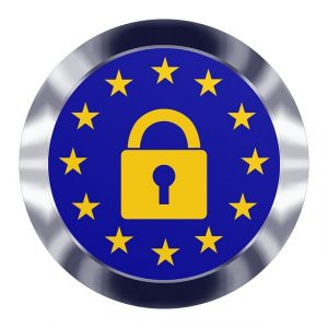 RGPD ¿Mi página cumple la Ley de Protección de Datos. Logo de protección de datos.