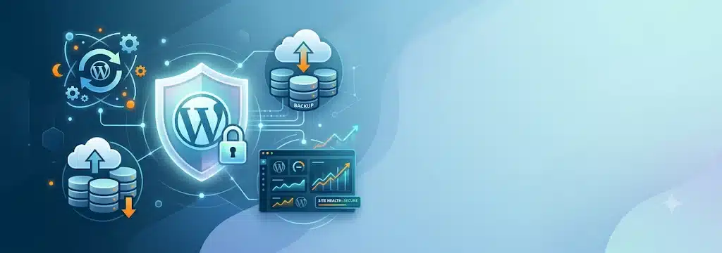Auditour. Empresa especializada mantenimiento web WordPress profesional. Logos de WordPress y hosting